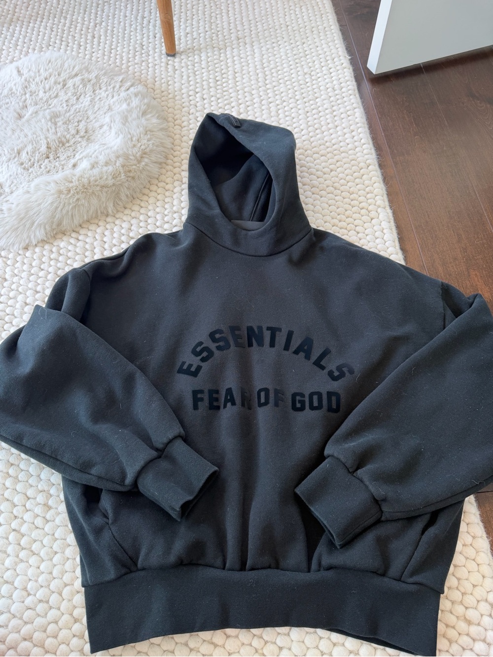 Essentials Fear of God Black Pullover Hoodie